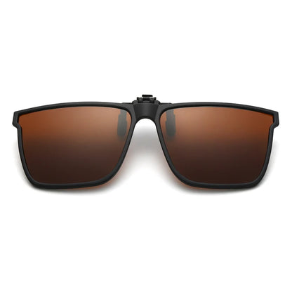 Polarized Flip Up Clip On Sunglasses Men Car Driver Photochromic Goggles Night Vision Glasses Anti Glare Vintage Square Glasses