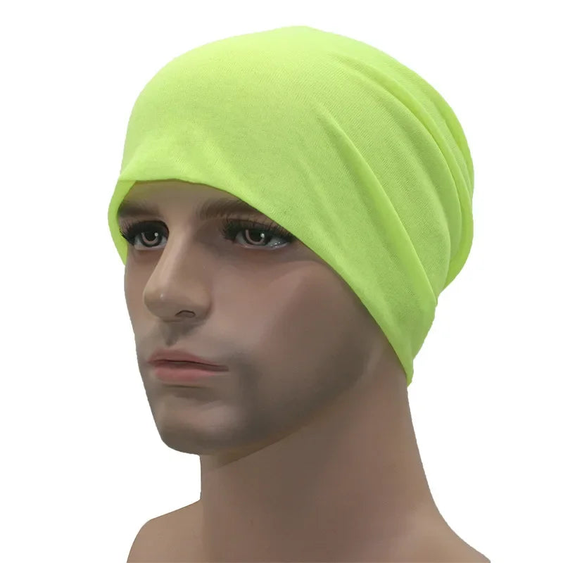 Sombreros de primavera para mujeres Gorro delgado Capa tejida Girl Autumn Cool Candy Color Geanie Hombres Pila de algodón Capa de pila Capa informal