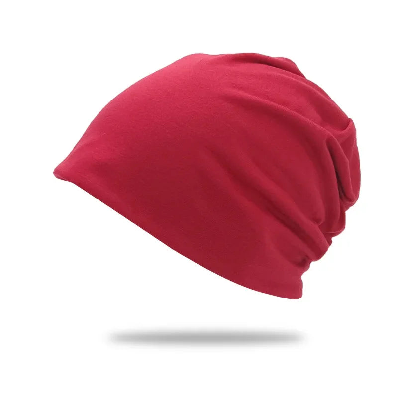 Cotton Slouchy Beanie Hip-Hop Soft Lightweight Running Beanie Adult Dwarf Hat Chemo Cap for Men Women Hip-Hop Sleep Cap Stretchy