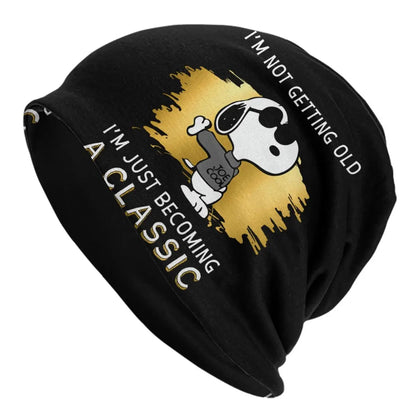 Custom The Peanuts Bonnet Hats Street Knitted Hat For Women Men Winter Warm S-Snoopys Skullies Beanies Caps