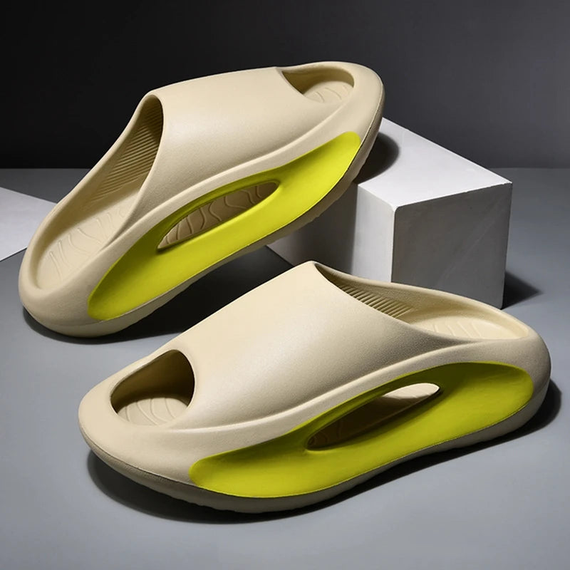 Zomer dikke zool slippers mannen vrouwen eva zacht bodem indoor home dia's sandalen licht strandschoenen mannelijke slippers slippers slippers slippers