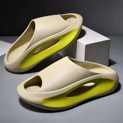 Zomer dikke zool slippers mannen vrouwen eva zacht bodem indoor home dia's sandalen licht strandschoenen mannelijke slippers slippers slippers slippers