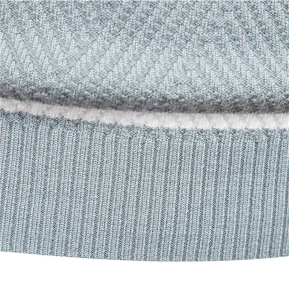 Camisola de manga longa de gola alta masculina, blusas finas, moda casual, roupas de outono, novo