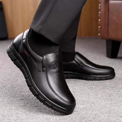 Genuine Leather Casual Shoes For Men Flat Platform Walking Shoes Outdoor Footwear Loafers Breathable Sneakers Handmade Shoes