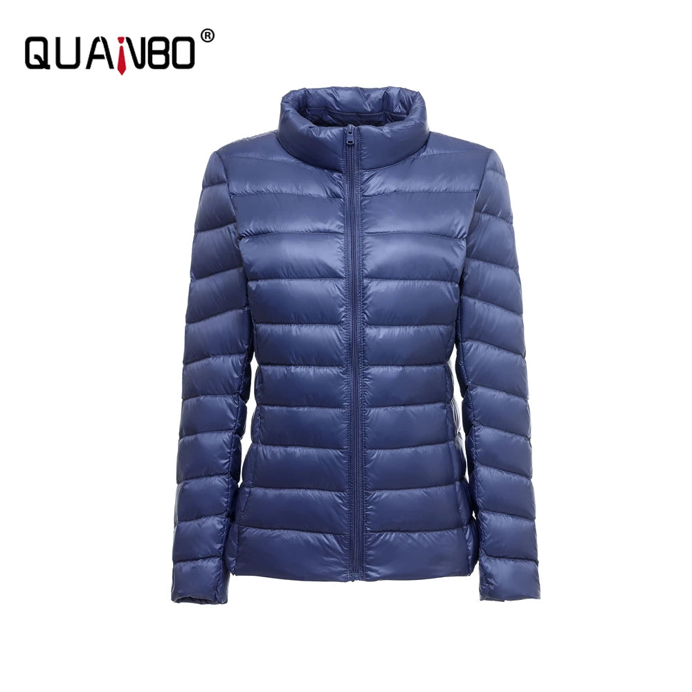 15 Colors Female Slim Fit Short Portable Windproof Puffer Jacket New Women Autumn Winter Packable Ultra Light Weight Down Coat