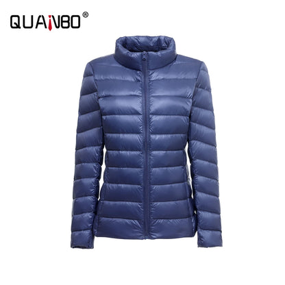 15 Colors Female Slim Fit Short Portable Windproof Puffer Jacket New Women Autumn Winter Packable Ultra Light Weight Down Coat