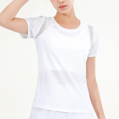Yoga T-Shirts Women Short Sleeve Quick Dry Breathable Workout Running Sportswear Tees Fitness Gym Clothing Camiseta Mujer