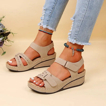 Sandale cu pană de vară pentru femei 2023 New Fashion Non Slip Beach Pantofii Femeie ușoară platformă casual Sandalias Mujer plus dimensiune