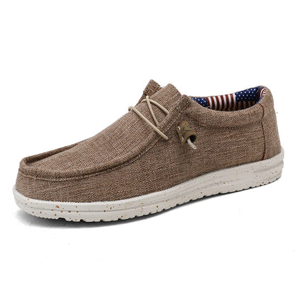 Sommer beige mænds afslappet loafers stor størrelse 47 komfortable flad lærred sko mand båd sko let slip-on drivesko til mænd