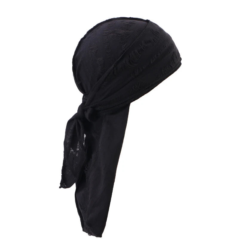 Lange staart unisex volwassen jersey doo rag durag bandanas cap piraat hoed tulband mannen hiphop hoofdband motorrijder headwrap dames hoofddeksels