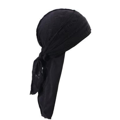 Lange staart unisex volwassen jersey doo rag durag bandanas cap piraat hoed tulband mannen hiphop hoofdband motorrijder headwrap dames hoofddeksels