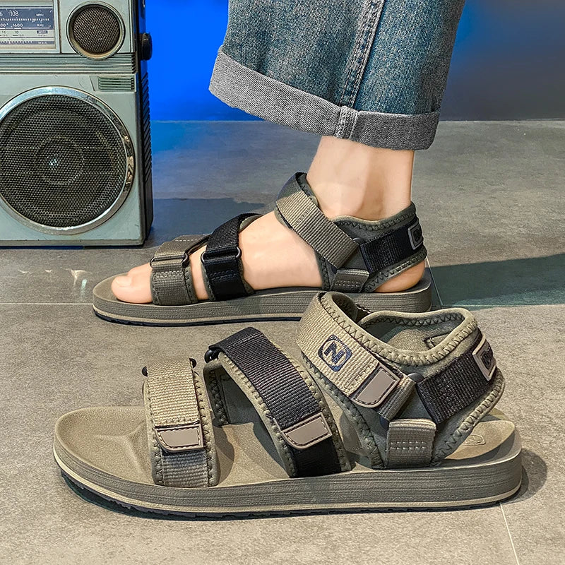 Karlar frjálslegur skylmingasandalar renna á karlmann sandal karlkyns sandles Sandalias Hombre Sandale Homme Open skór auk stór stærð 50 51 52