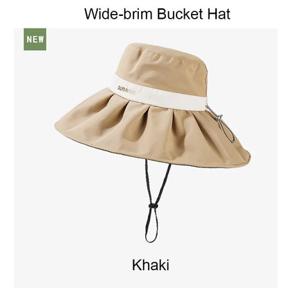 Women's Velvet Wide-Brim Bucket Hat - Casual Outdoor Sun Hat With UV Protection