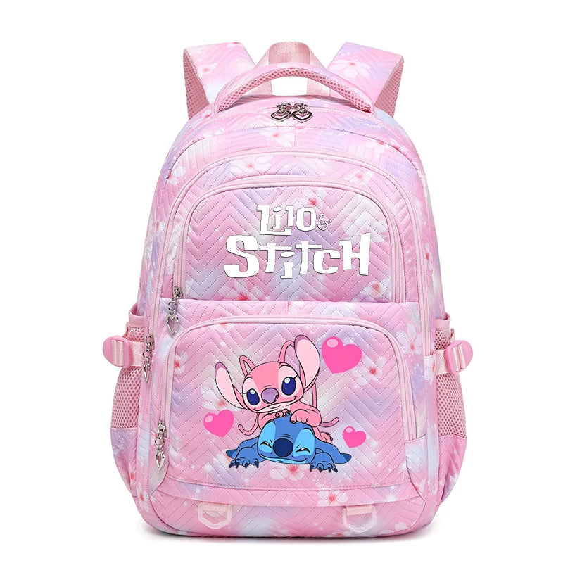 Lilo Stitch Waterproof Large Capacity Backpack for Women Girls Daypack Lightweight Schoolbag Casual Travel Knapsack