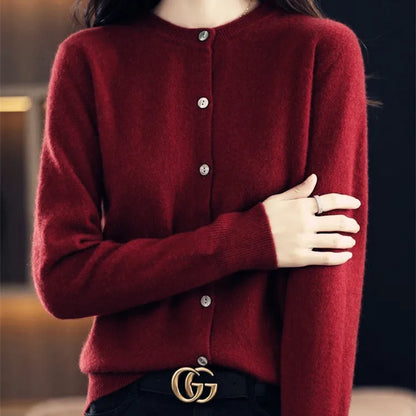 Kobiety sweter sweter o Neck Spring Autumn Knitted kaszmirowe Cardigany Solidne damskie swetry damskie 2022