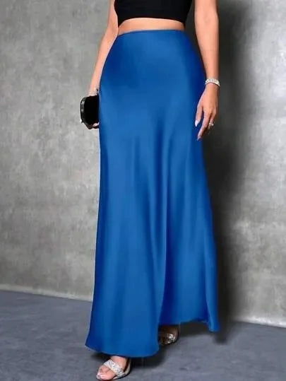 Nuevo estilo de moda europea y americana Velvet A- Falda de línea Línea Vestido largo para mujeres Otoño Invierno 2023 Diseño simple