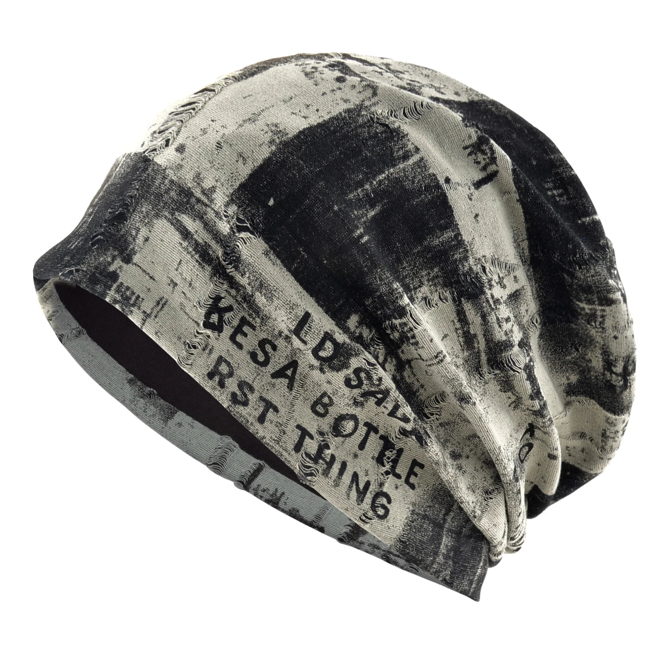 Tie-dye Beanie Hats For Women Men Vintage Distressed Cracked Design Streentwear Unisex Headwear For Spring Summer