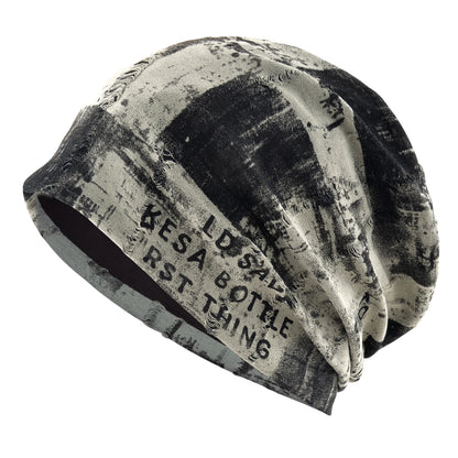 Tie-dye Beanie Hats For Women Men Vintage Distressed Cracked Design Streentwear Unisex Headwear For Spring Summer