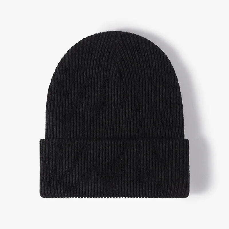 Brand Oohmy Knitted Hats for Men Women, Skullies Caps, Warmer Bonnet, Casual Cap, Monochromatic, Male and Female, Winter, 2024