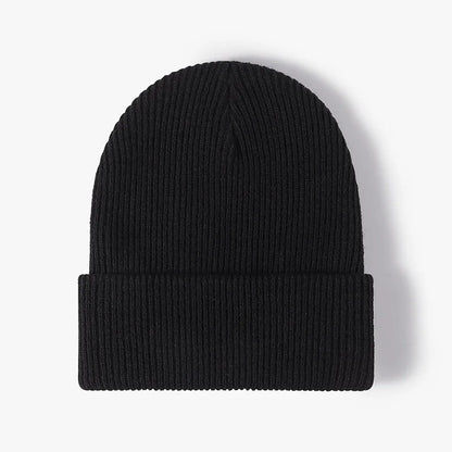 Brand Oohmy Knitted Hats for Men Women, Skullies Caps, Warmer Bonnet, Casual Cap, Monochromatic, Male and Female, Winter, 2024