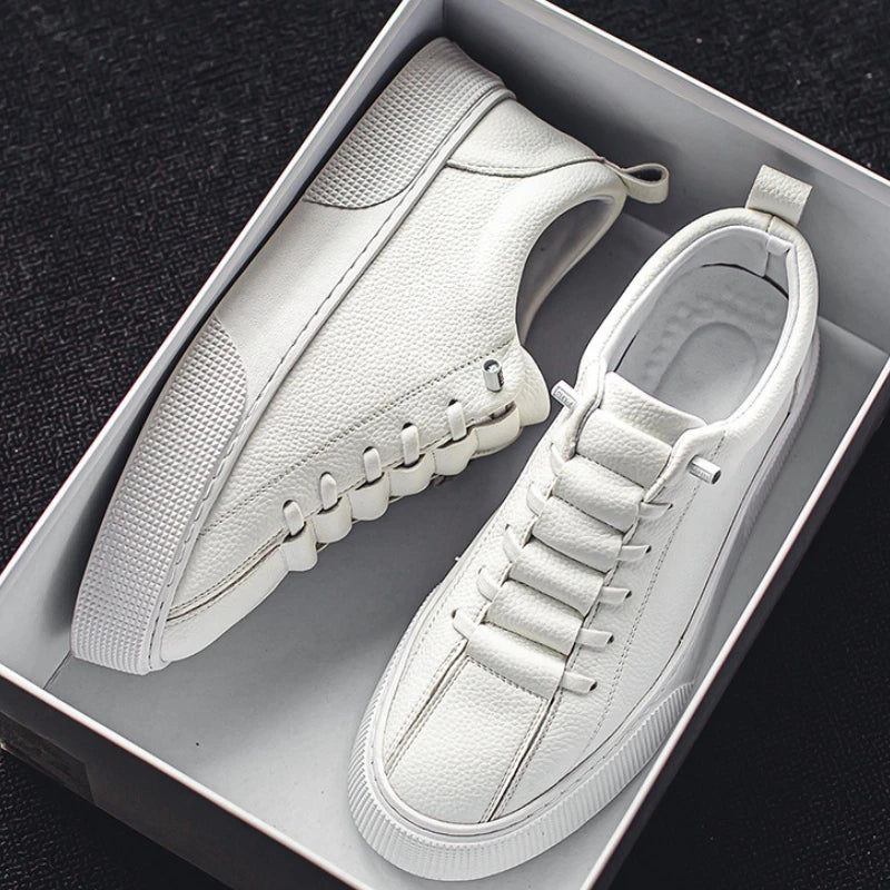 Spring New Men Shoes Fashion Lace-up Men Sneakers Designer Leather Casual Shoes comfortable Outdoor Men Running Shoes Tenis 2025