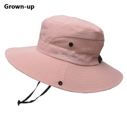Xinbaoguan 100% polyester 9002 Sommar utomhus solhatt, andningsbar solhatt, fällbar solhatt, kvinnlig hästsvans hål fiskare hatt