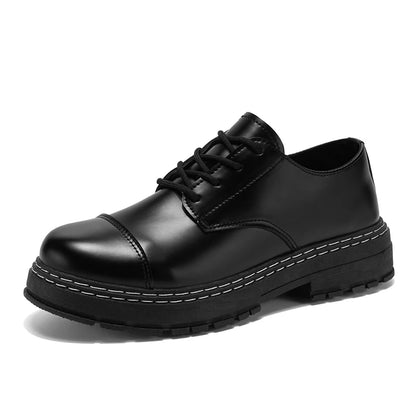 Business leather shoes four seasons soft sole plus size men's casual dress shoes groom wedding shoes fashion party leather shoes