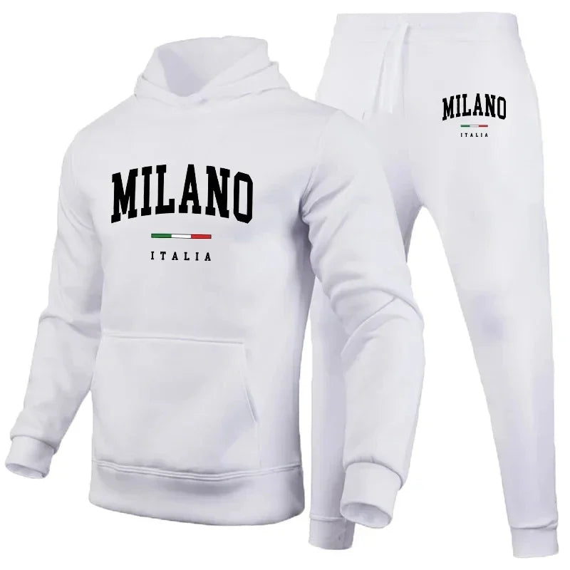 Muška luksuzna kapuljača Set Milano Print Twichirt Tweatpant za muške kapuljače vrhovi jogginging hlače odijelo casual tracksuit u ulici