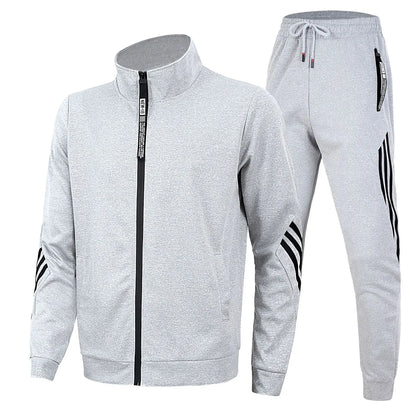 2024 رجال جدد يديرون مجموعات من قطعتين zip up cardigan Stand Stack Jacket Sweatshirt+Pants مجموعات للجنسين للملابس الرياضية الربيع