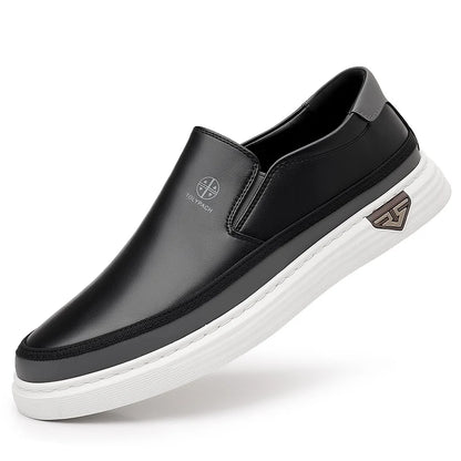 Echte lederen mannen handgemaakte casual schoenen luxemerk 2024 heren Loafers mocassins ademende slip op mannelijke rijschoenen