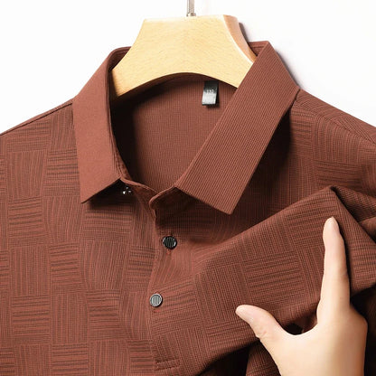 2024 Camiseta de manga corta de manga corta de manga corta de nuevo negocio impreso para hombres Moda de manga corta cómoda y transpirable Top