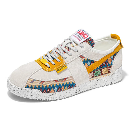Þróa nýja menn þjóðernisstíl flata skó fatahönnuð prentari sneaker karlar frjálslegur skór andar lágu strigaskór maður zapatos hombre
