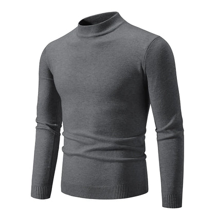 Ny Autumn Winter Designer Fashion Half Turtleneck Sticked tröja Högkvalitativ herr Casual Solid Color Warm Woman Sweaters