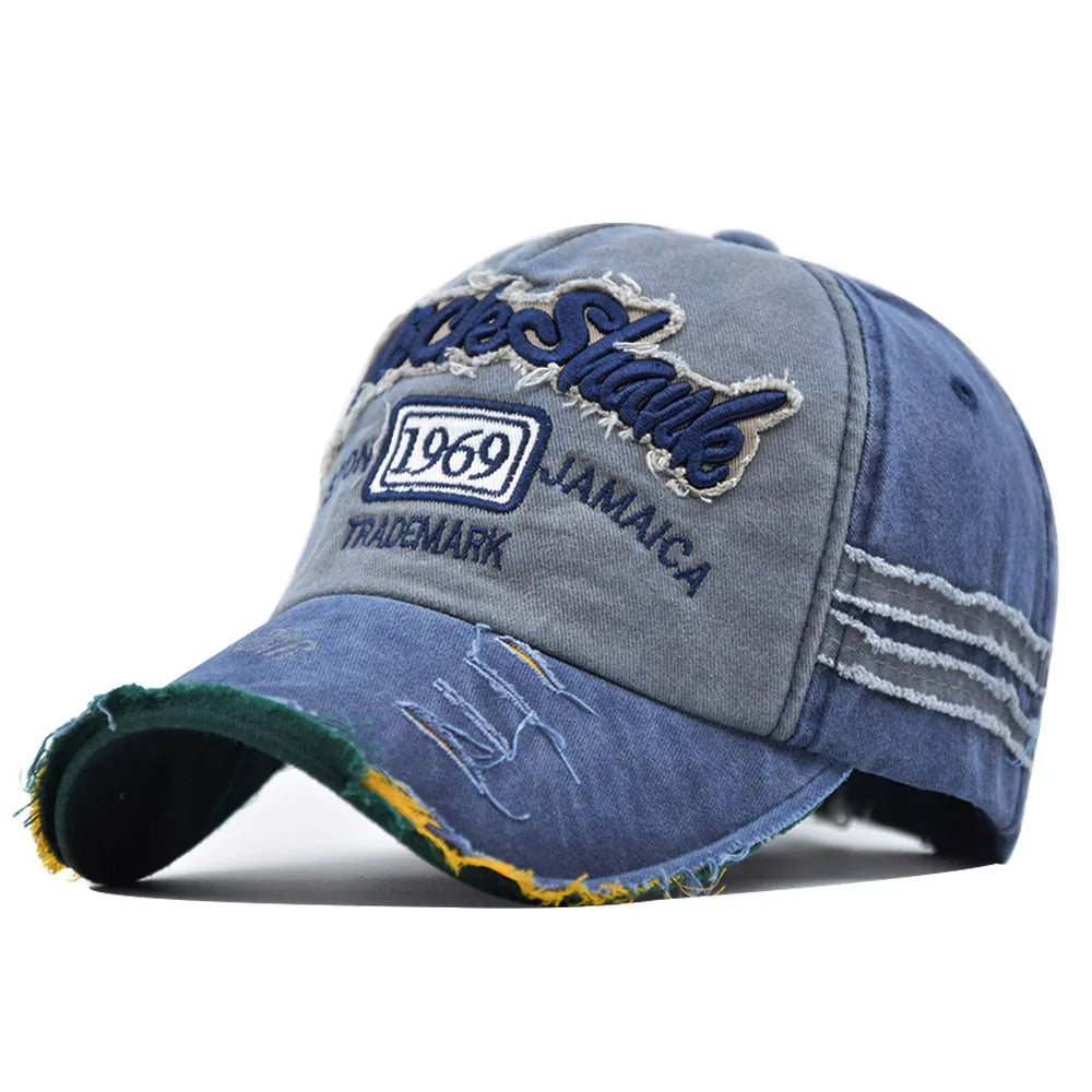 Oprani pamuk iz 1969. vez bejzbolske kape za žene muškarci sportski viziri vintage snapback cap unisex-teen hip hop hat kosti tata šešir