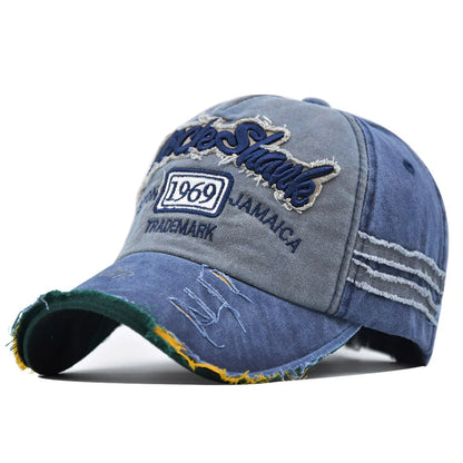 Oprani pamuk iz 1969. vez bejzbolske kape za žene muškarci sportski viziri vintage snapback cap unisex-teen hip hop hat kosti tata šešir