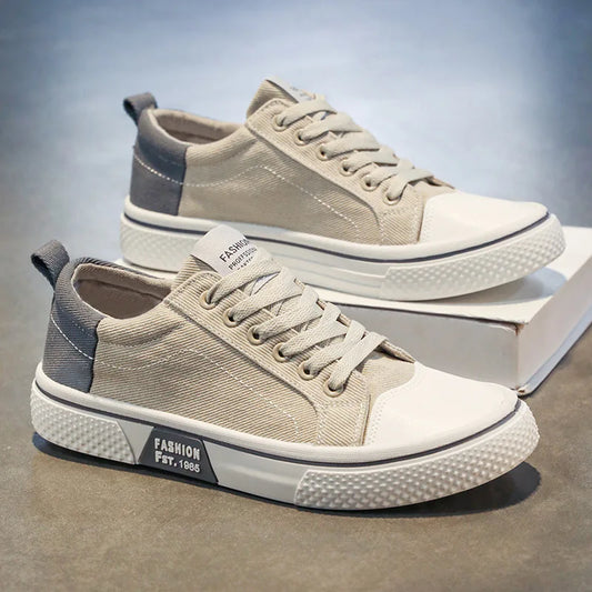 Mens Shoes 2025 New Mens Canvas Shoes Comfortable Plus Size 37-48 Skateboarding Shoes Wear Resistant Fashion Men Casual Sneakers
