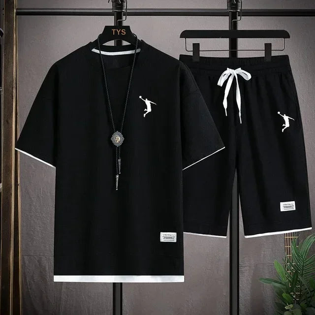 T-shirt masculin et shorts décontractés, vêtements de sport respirants et élégants, vêtements de sport haut de gamme élégants, nouveau pour l'été 2025