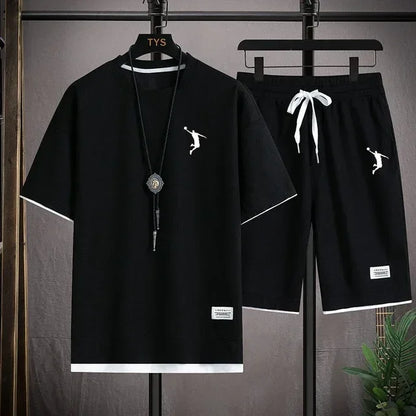 T-shirt masculin et shorts décontractés, vêtements de sport respirants et élégants, vêtements de sport haut de gamme élégants, nouveau pour l'été 2025