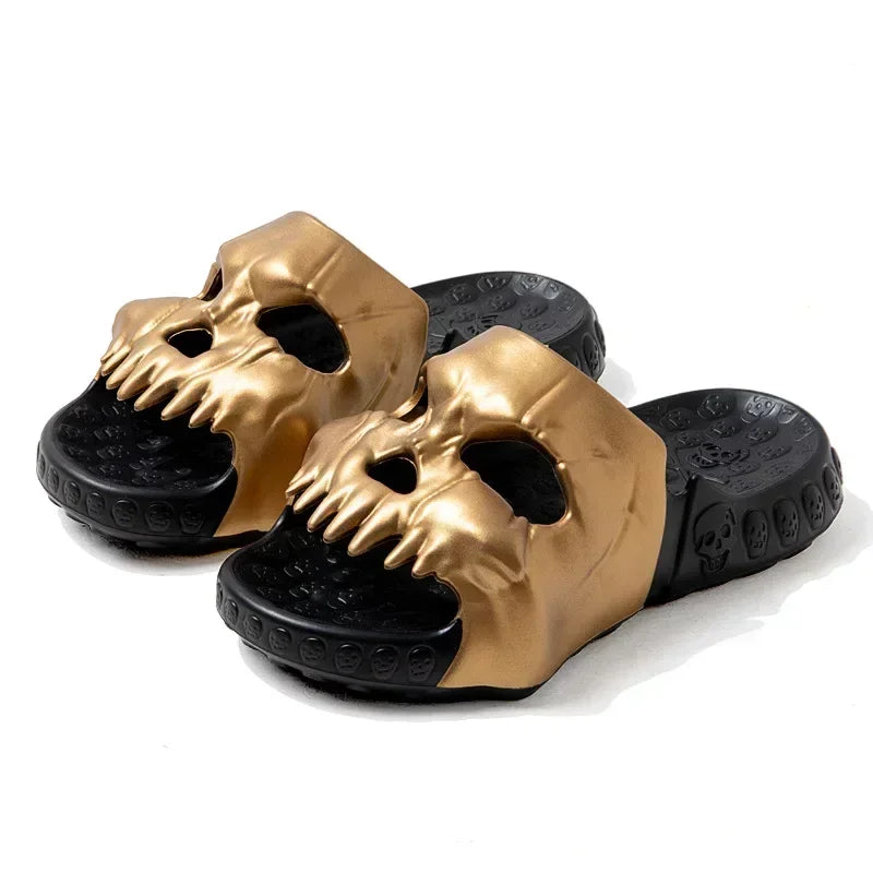 Skull Slipper Demon Y2k Platform Cloud Summer Beach Sandal Slides Flip Flop Men Male Non Slip Indoor Outdoor Soft Shoe Home 2025