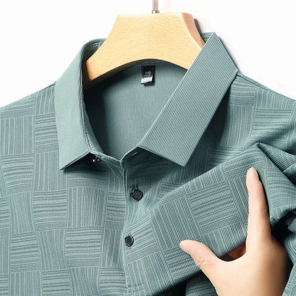 2024 Camiseta de manga corta de manga corta de manga corta de nuevo negocio impreso para hombres Moda de manga corta cómoda y transpirable Top
