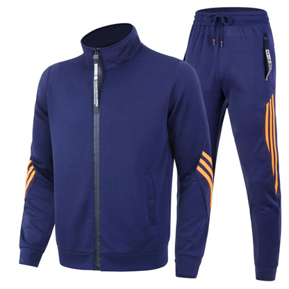 2024 رجال جدد يديرون مجموعات من قطعتين zip up cardigan Stand Stack Jacket Sweatshirt+Pants مجموعات للجنسين للملابس الرياضية الربيع