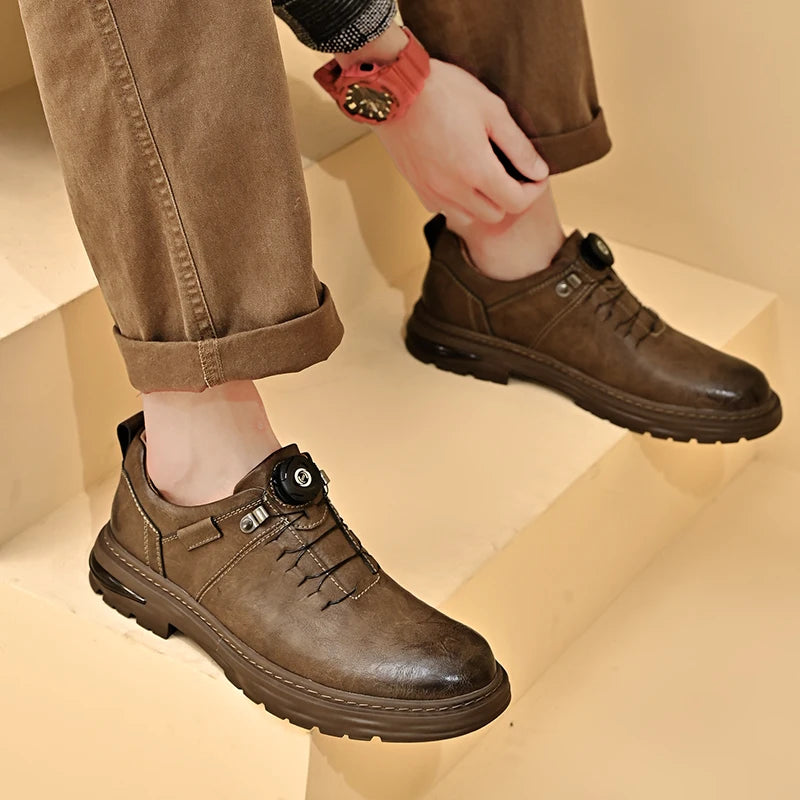 Spring Men skórzane buty luksusowe marka miękkie trampki oddychające mokasyny męskie buty do jazdy samochodem biznesem Oxfords