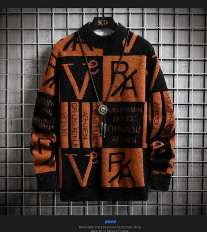 Uomini Pullover a strisce maglia a maglia a maglia Pallover Stampare Maglioni rotondi Maglion Autunno/Inverno Designer di qualità Casual Casualmente Abbigliamento Jumper