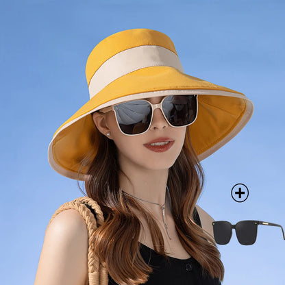 Panama Women's Fisherman Sun Pot Hat Sunscreen Beach Summer Hat Big Brim Fashion Bow Outdoor Cap H41
