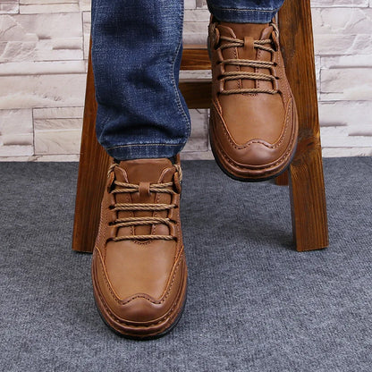 Menn ekte skinnsko forretningsformelle sko 100% koselige puste sneaker fjelltursko 2019 nye skinns joggesko