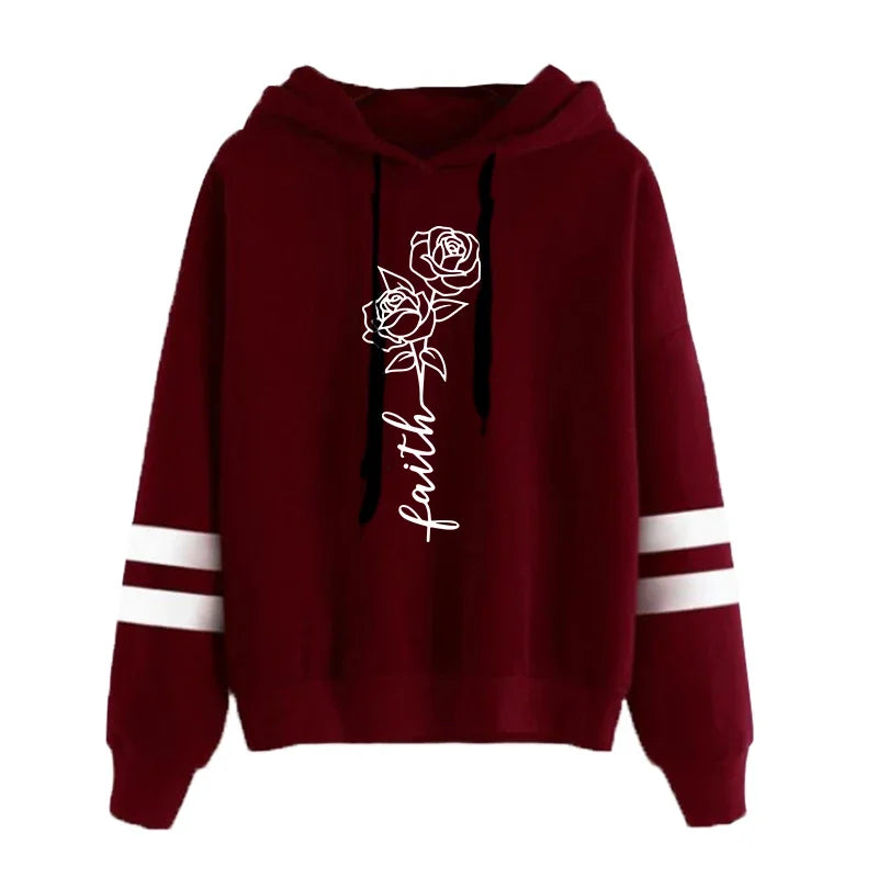 Comfort Jogging Women Tracksuit Daily Outdoor Autumn Winter Quality Hoodies Casual Single Piece Stripe Sweatshirt and Sweatpants