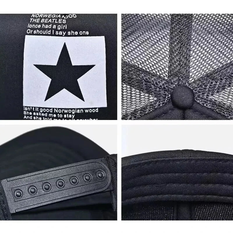 Fashion Spring Baseball Cap Snapback Mesh Hats Hip Hop Caps Cool Men Caps Kvinne utendørs casual Sun Hat