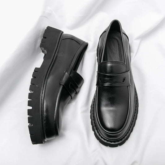 Nouvelles chaussures de plate-forme Laceurs Chaussures hommes Chaussures de mariage à semelle épaisse