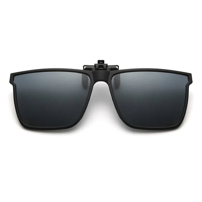 Polarized Flip Up Clip On Sunglasses Men Car Driver Photochromic Goggles Night Vision Glasses Anti Glare Vintage Square Glasses