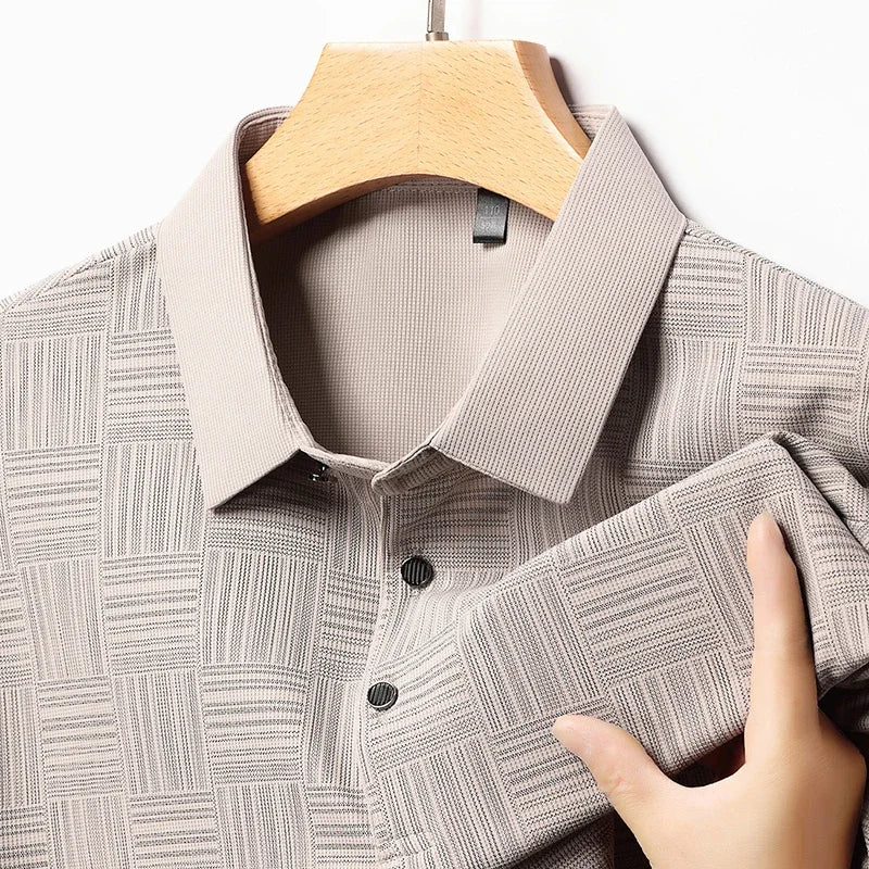 2024 Camiseta de manga corta de manga corta de manga corta de nuevo negocio impreso para hombres Moda de manga corta cómoda y transpirable Top